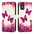 For TCL 403 3D Painting Horizontal Flip Leather Phone Case(Rose Butterfly) - 2