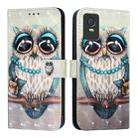 For TCL 403 3D Painting Horizontal Flip Leather Phone Case(Grey Owl) - 2