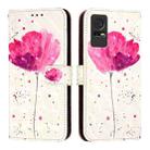 For TCL 405 / 406 / 408 3D Painting Horizontal Flip Leather Phone Case(Flower) - 2