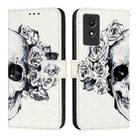 For TCL 501 3D Painting Horizontal Flip Leather Phone Case(Skull) - 2