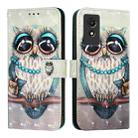 For TCL 501 3D Painting Horizontal Flip Leather Phone Case(Grey Owl) - 2