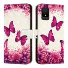 For TCL 502 3D Painting Horizontal Flip Leather Phone Case(Rose Butterfly) - 2