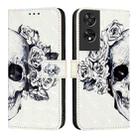 For TCL 505 3D Painting Horizontal Flip Leather Phone Case(Skull) - 2