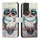 For TCL 505 3D Painting Horizontal Flip Leather Phone Case(Grey Owl) - 2