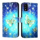 For TCL 30T T603DL 3D Painting Horizontal Flip Leather Phone Case(Golden Butterfly) - 2