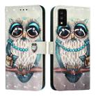 For TCL 30T T603DL 3D Painting Horizontal Flip Leather Phone Case(Grey Owl) - 2