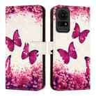 For TCL 50 LE 5G 3D Painting Horizontal Flip Leather Phone Case(Rose Butterfly) - 2