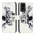 For TCL 50 LE 5G 3D Painting Horizontal Flip Leather Phone Case(Skull) - 2