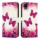 For TCL 30Z T602DL 3D Painting Horizontal Flip Leather Phone Case(Rose Butterfly) - 2