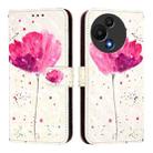 For TCL 605 / 60 SE 3D Painting Horizontal Flip Leather Phone Case(Flower) - 2