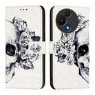 For TCL 605 / 60 SE 3D Painting Horizontal Flip Leather Phone Case(Skull) - 2