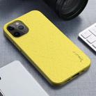 For iPhone 12 / 12 Pro iPAKY Starry Series Shockproof Straw Material + TPU Protective Case(Yellow) - 1