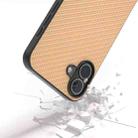 For iPhone 16 Carbon Fiber Texture Protective Phone Case(Gold) - 3