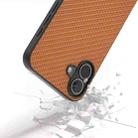 For iPhone 16 Plus Carbon Fiber Texture Protective Phone Case(Light Brown) - 3