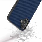 For iPhone 16 Plus Carbon Fiber Texture Protective Phone Case(Dark Blue) - 3