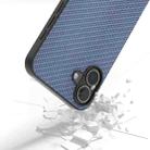 For iPhone 16 Plus Carbon Fiber Texture Protective Phone Case(Light Blue) - 3