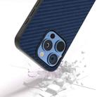 For iPhone 16 Pro Carbon Fiber Texture Protective Phone Case(Dark Blue) - 3