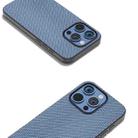 For iPhone 16 Pro Carbon Fiber Texture Protective Phone Case(Light Blue) - 2