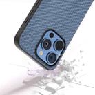 For iPhone 16 Pro Carbon Fiber Texture Protective Phone Case(Light Blue) - 3