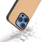 For iPhone 16 Pro Carbon Fiber Texture Protective Phone Case(Gold) - 3