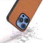 For iPhone 16 Pro Max Carbon Fiber Texture Protective Phone Case(Light Brown) - 3