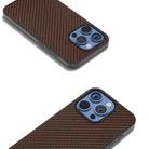 For iPhone 16 Pro Max Carbon Fiber Texture Protective Phone Case(Dark Brown) - 2