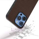 For iPhone 16 Pro Max Carbon Fiber Texture Protective Phone Case(Dark Brown) - 3