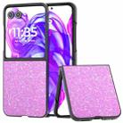 For Motorola Razr 50 Ultra Glitter Powder Shockproof Phone Case(Dark Pink) - 1