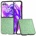 For Motorola Razr 50 Ultra Glitter Powder Shockproof Phone Case(Dark Green) - 1