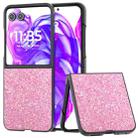 For Motorola Razr 50 Ultra Glitter Powder Shockproof Phone Case(Purple Pink) - 1