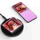 For Motorola Razr 60 Ultra Black Frame Colorful Glitter Phone Case(Dark Pink) - 2