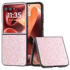 For Motorola Razr 60 Ultra Black Frame Colorful Glitter Phone Case(Pink) - 1
