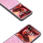 For Motorola Razr 60 Ultra Black Frame Colorful Glitter Phone Case(Purple Pink) - 3