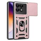 For Xiaomi Poco F6 Pro Sliding Camera Cover Design TPU Hybrid PC Phone Case(Rose Gold) - 1