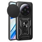 For Xiaomi 13 Ultra Sliding Camera Cover Design TPU Hybrid PC Phone Case(Black) - 1