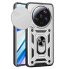 For Xiaomi 13 Ultra Sliding Camera Cover Design TPU Hybrid PC Phone Case(Silver) - 1