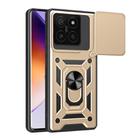 For Xiaomi 14T 5G Sliding Camera Cover Design TPU Hybrid PC Phone Case(Gold) - 1