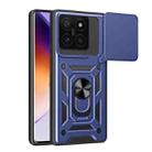 For Xiaomi 14T 5G Sliding Camera Cover Design TPU Hybrid PC Phone Case(Blue) - 1