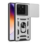 For Xiaomi 14T 5G Sliding Camera Cover Design TPU Hybrid PC Phone Case(Silver) - 1