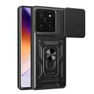 For Xiaomi 14T Pro 5G Sliding Camera Cover Design TPU Hybrid PC Phone Case(Black) - 1