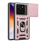 For Xiaomi 14T Pro 5G Sliding Camera Cover Design TPU Hybrid PC Phone Case(Rose Gold) - 1