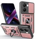 For Xiaomi Poco X7 Pro 5G Global Sliding Camera Cover Design TPU Hybrid PC Phone Case(Rose Gold) - 1