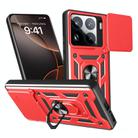For Xiaomi 15 Pro Sliding Camera Cover Design TPU Hybrid PC Phone Case(Red) - 1
