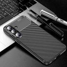 For Samsung Galaxy S25 FE 5G Carbon Fiber Texture Shockproof TPU Phone Case(Black) - 1