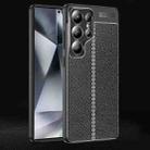 For Samsung Galaxy S25 Ultra 5G Litchi Texture Shockproof TPU Phone Case(Black) - 1