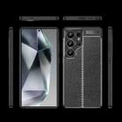 For Samsung Galaxy S25 Ultra 5G Litchi Texture Shockproof TPU Phone Case(Black) - 2