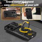 For Xiaomi Poco F7 CD Texture Sliding Camshield Magnetic Holder Phone Case(Pink) - 3