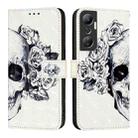 For Infinix Hot 20 4G 3D Painting Horizontal Flip Leather Phone Case(Skull) - 2