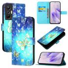 For Infinix Hot 20S / Hot 20 Pro 3D Painting Horizontal Flip Leather Phone Case(Golden Butterfly) - 1