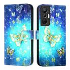 For Infinix Hot 20S / Hot 20 Pro 3D Painting Horizontal Flip Leather Phone Case(Golden Butterfly) - 2